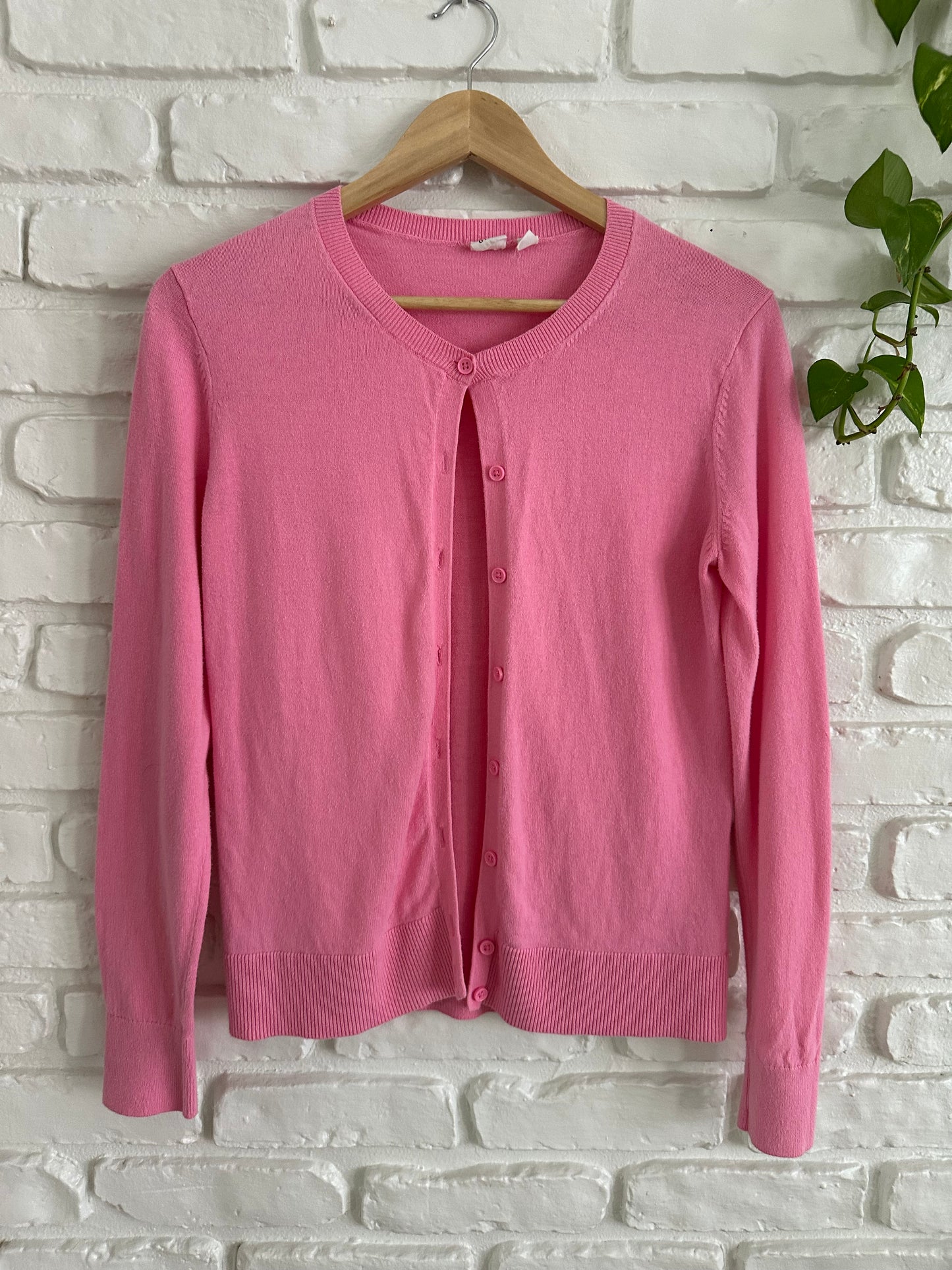 Preppy in Pink Cardigan (M)