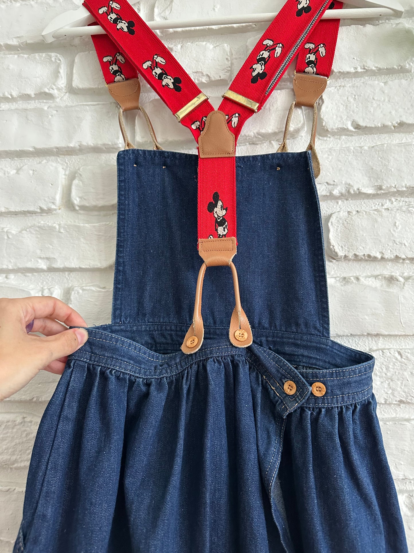 Mickey & Co. Denim Pinafore Dress (XS/S)