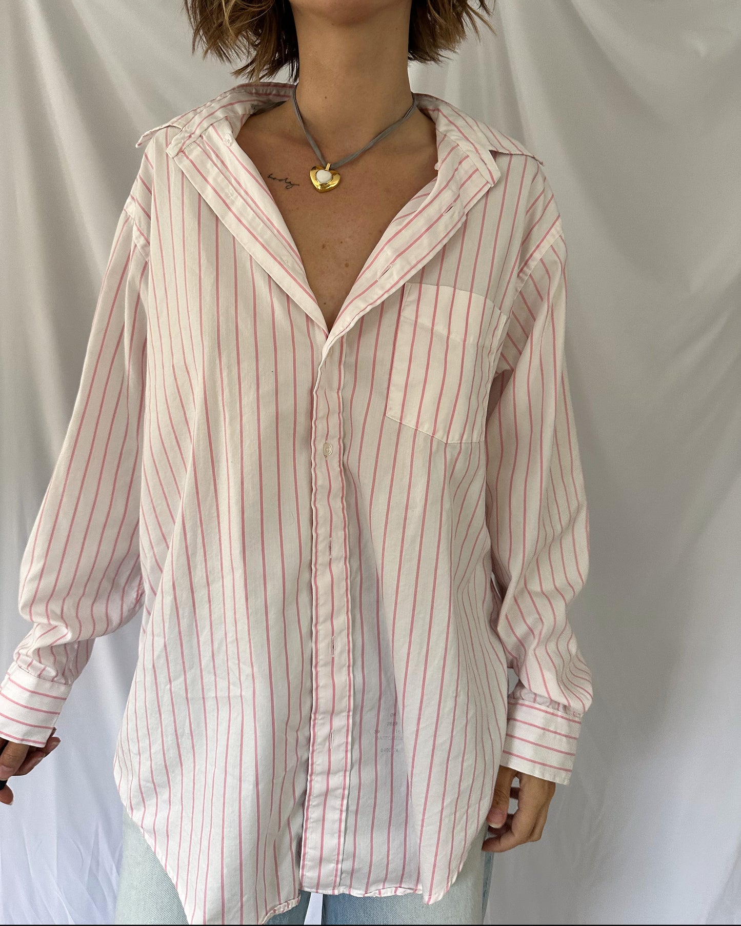 Pink Pinstripe Button Down (XL/2XL)