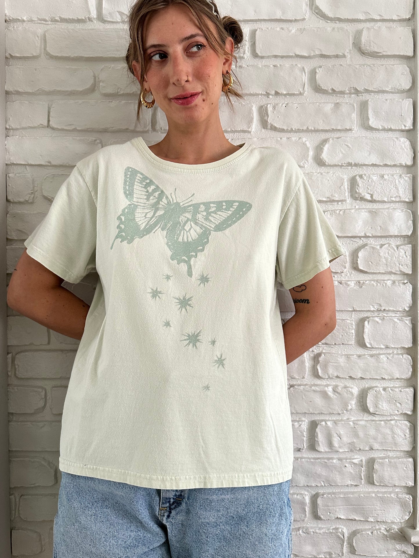 Butterfly Glitter Tee (L)