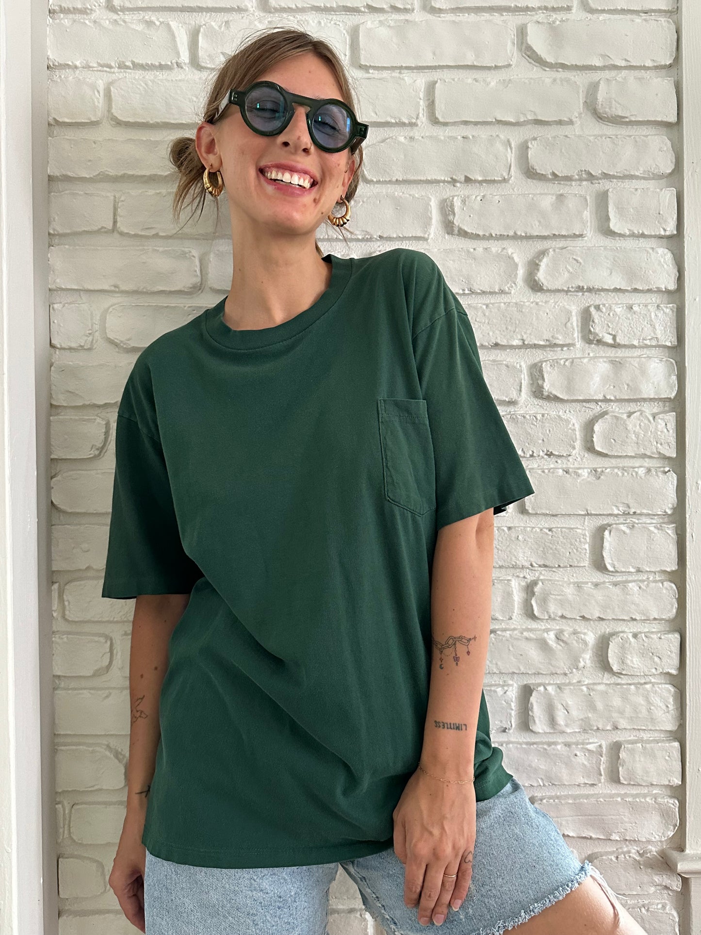 Green Pocket Tee (L)