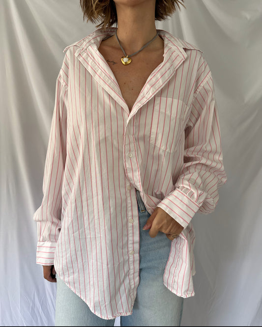 Pink Pinstripe Button Down (XL/2XL)