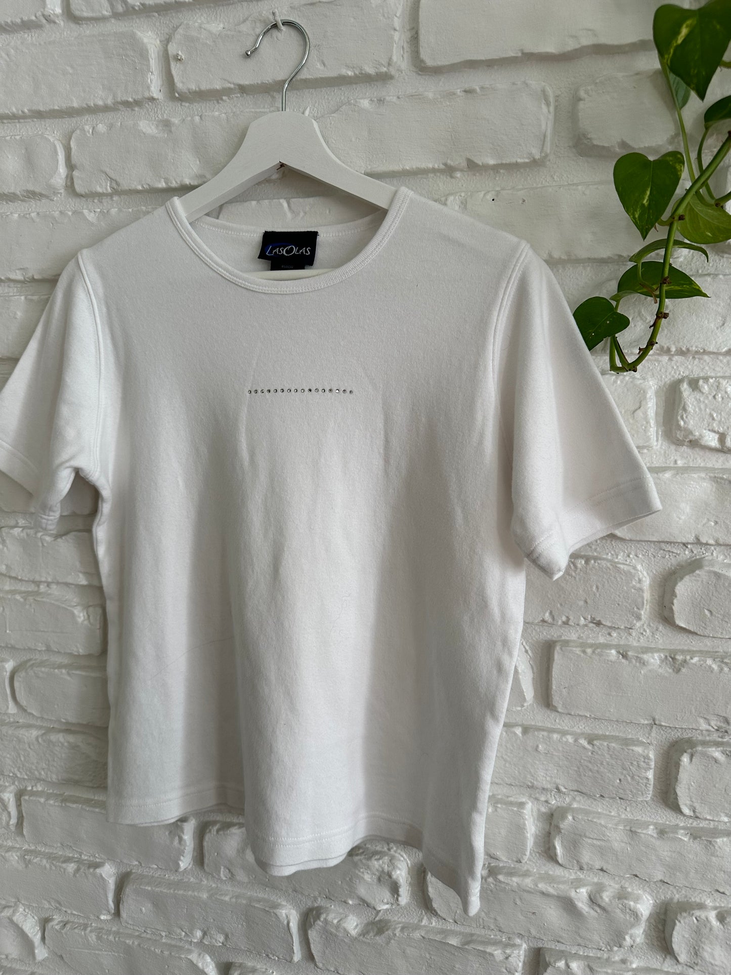 Casual Glitz White Tee (M)