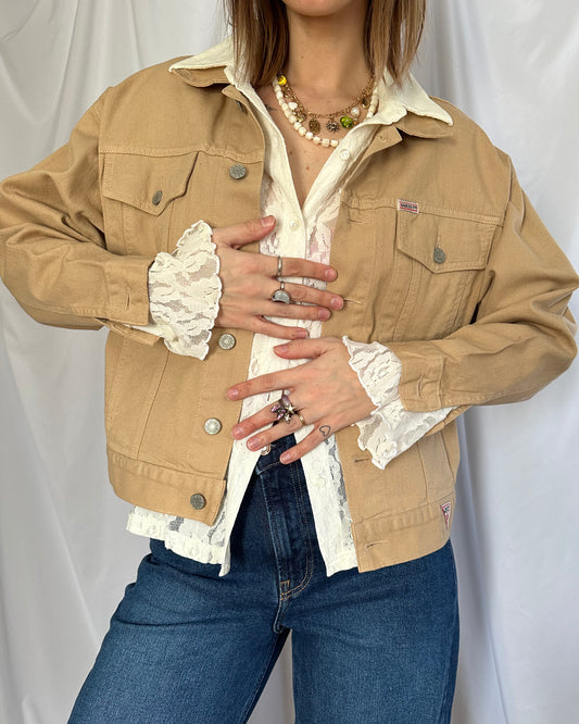 Tan GUESS Denim Jacket (S/M)