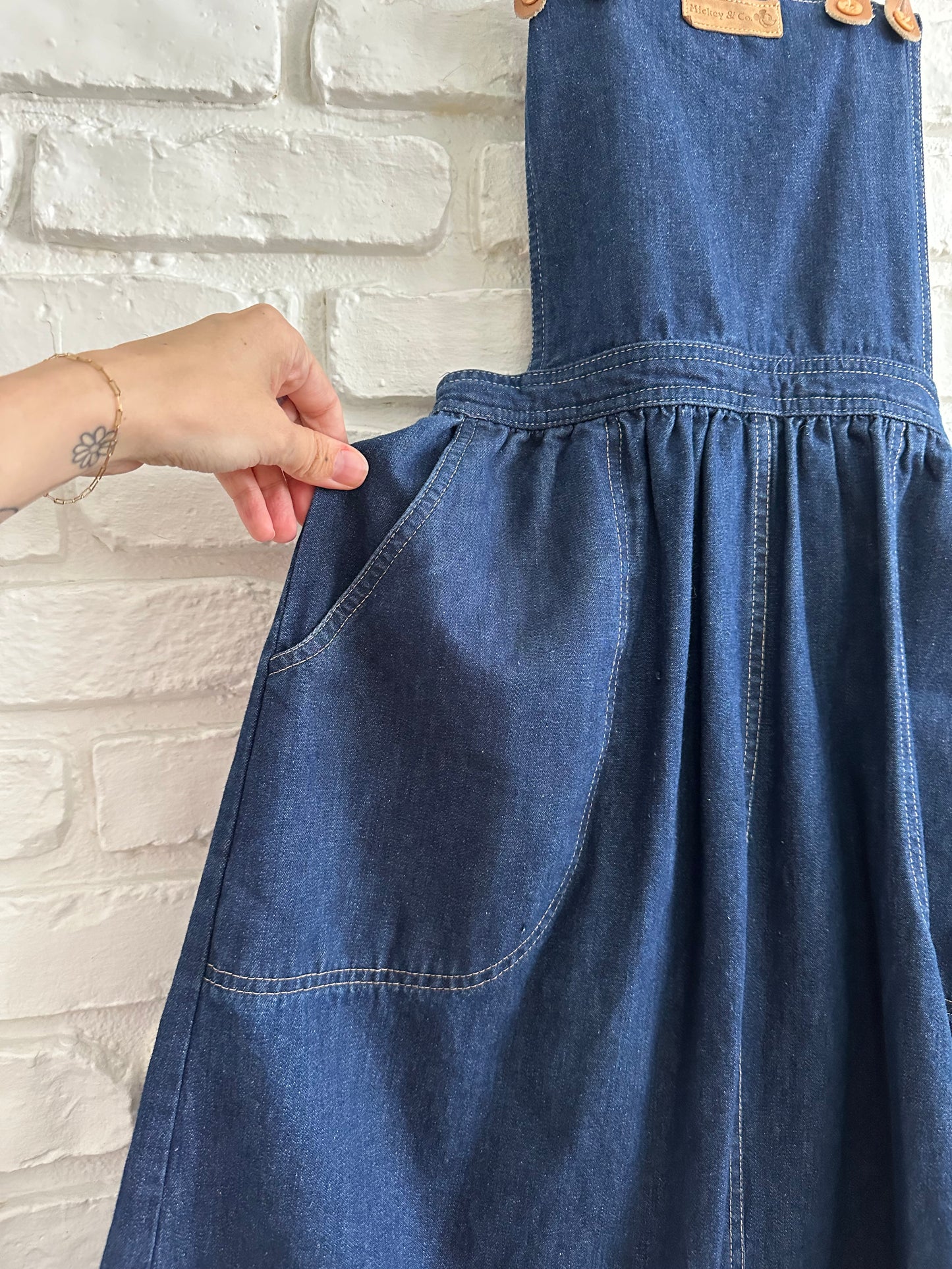 Mickey & Co. Denim Pinafore Dress (XS/S)