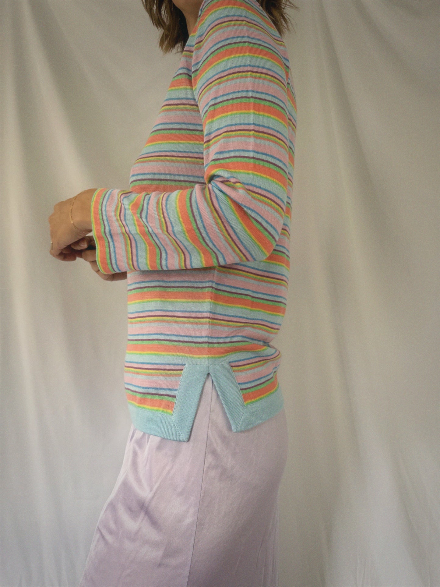 Rainbow Brite Square Neck Sweater (M)