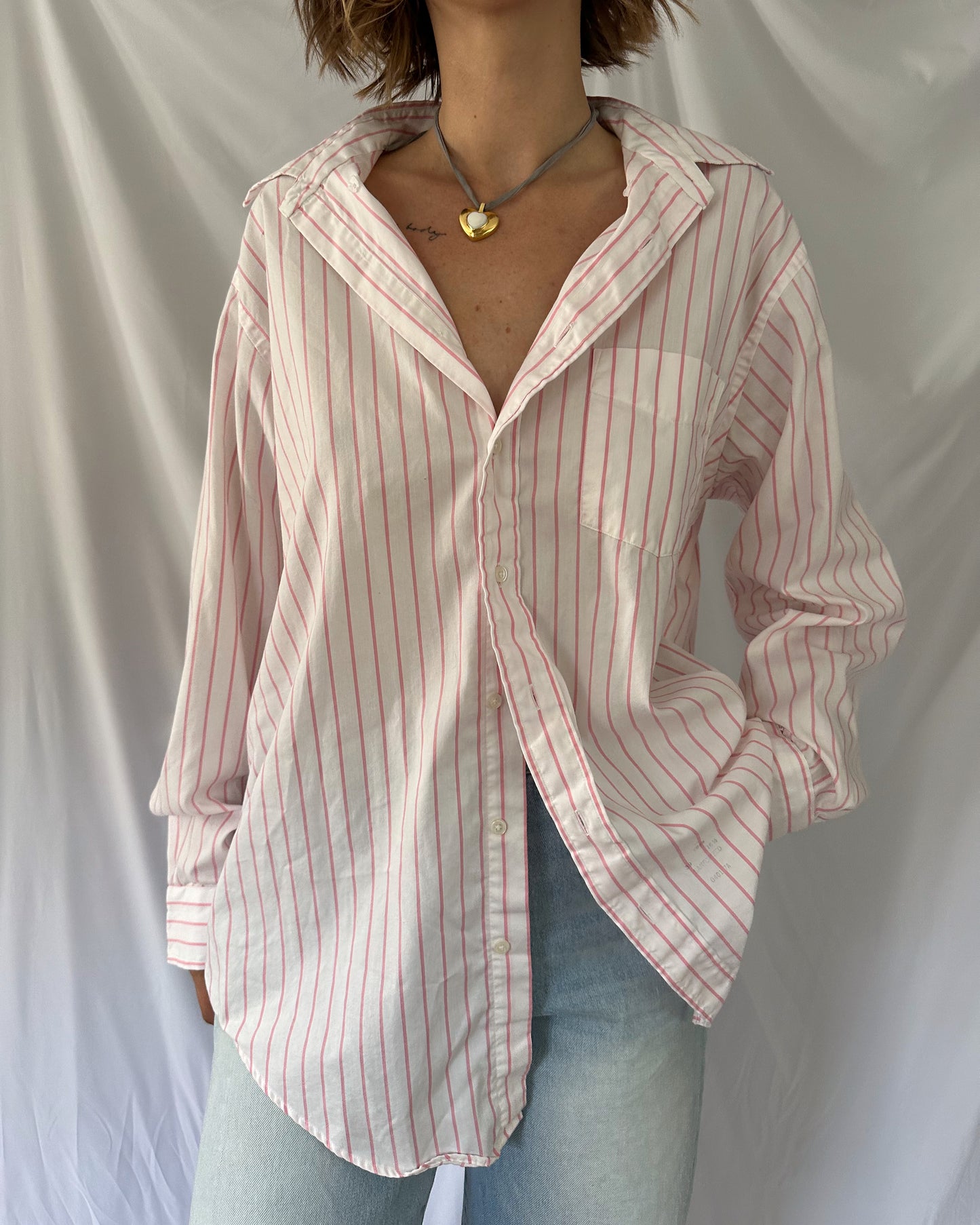 Pink Pinstripe Button Down (XL/2XL)