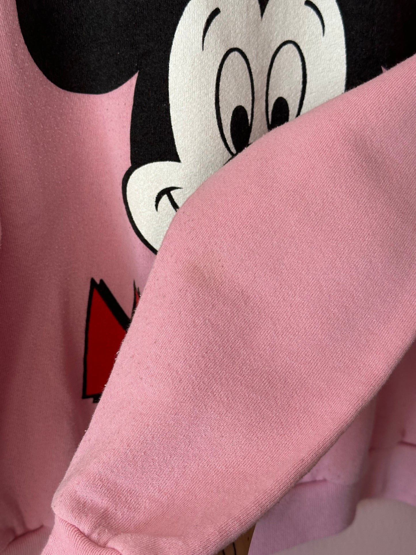 Pink Mickey Crewneck Sweatshirt (S/M)