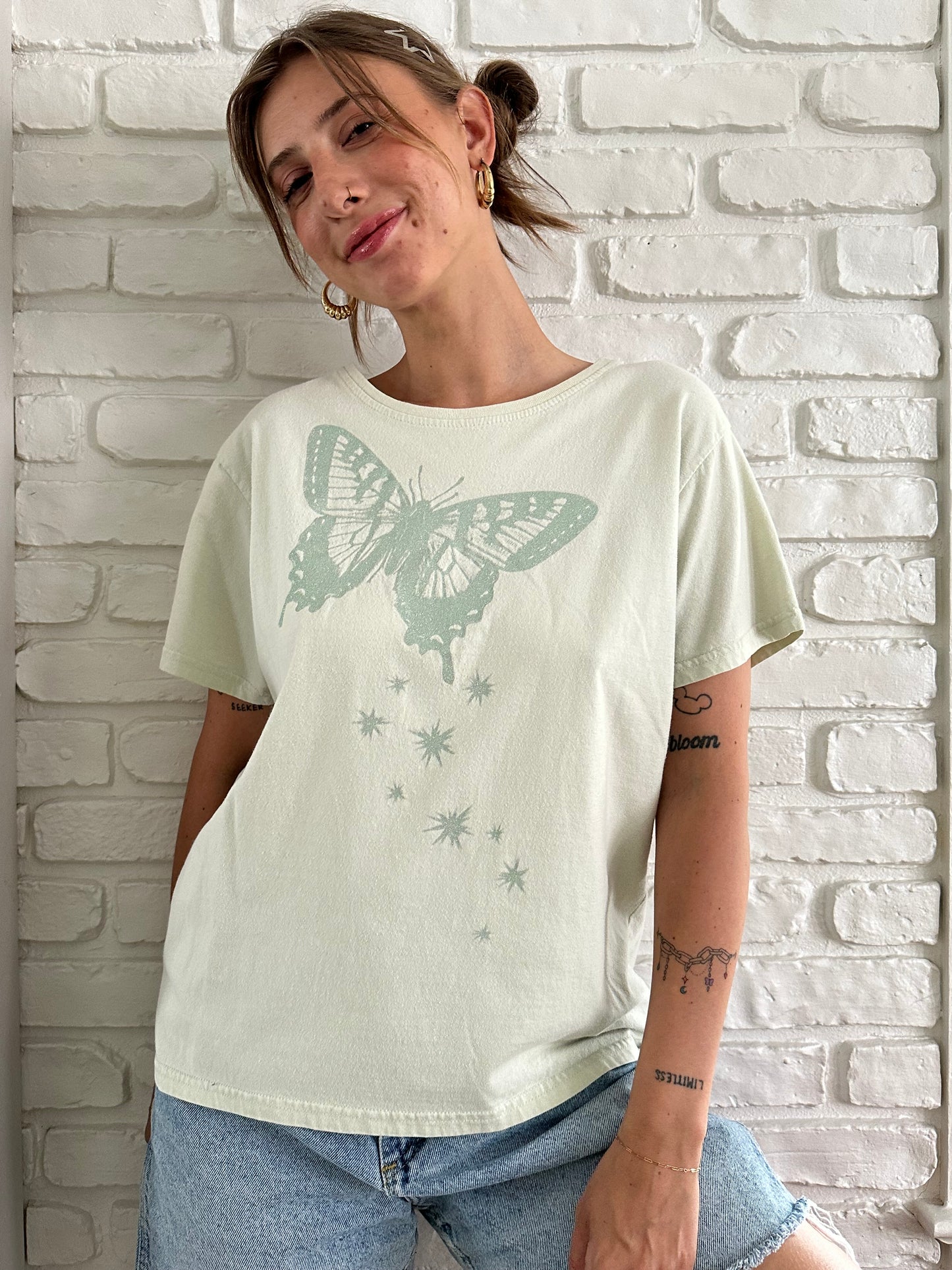 Butterfly Glitter Tee (L)