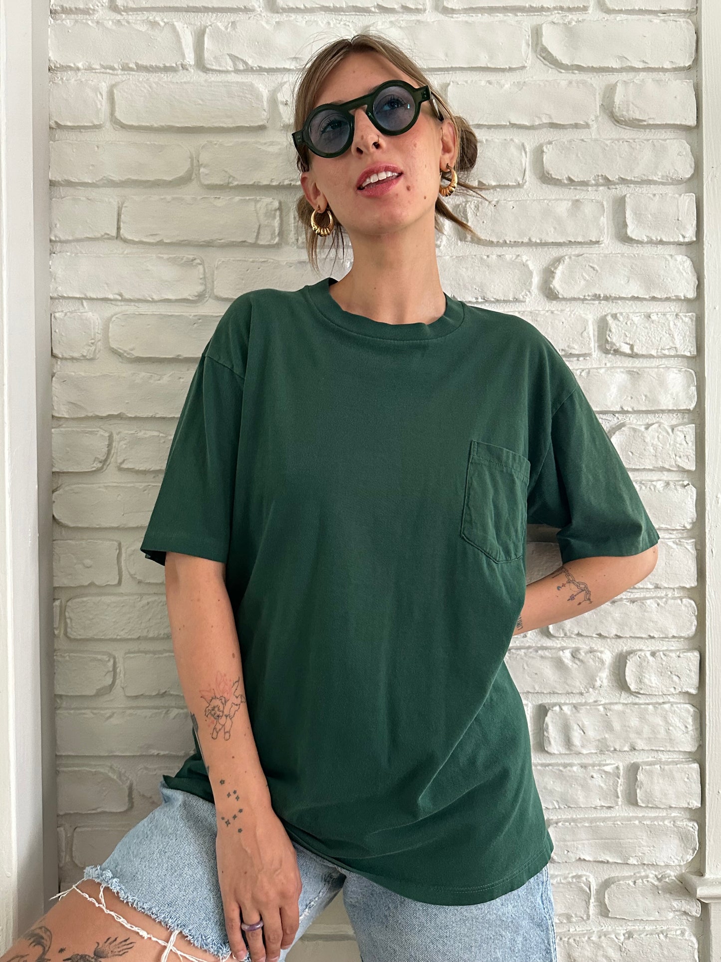 Green Pocket Tee (L)