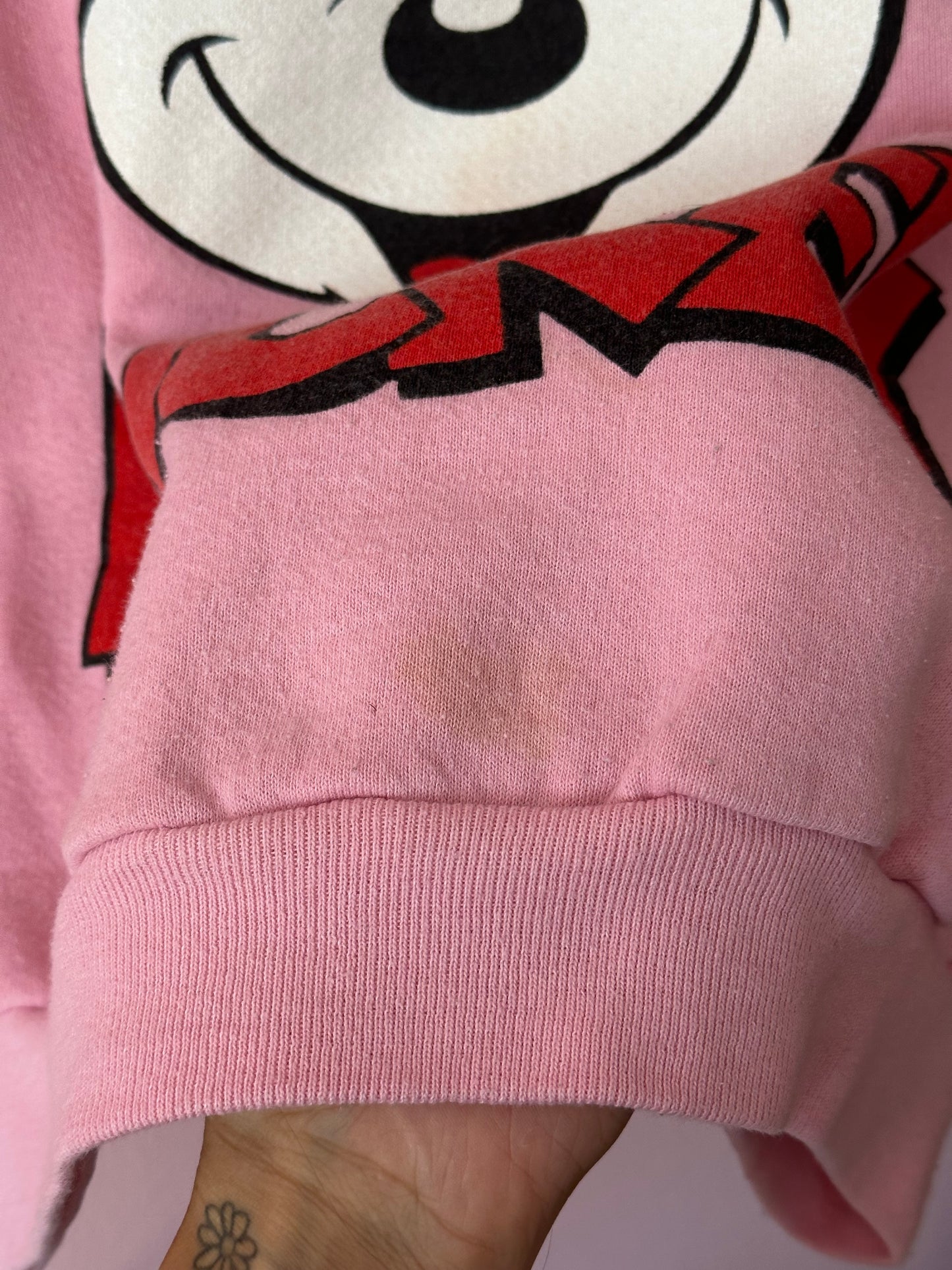 Pink Mickey Crewneck Sweatshirt (S/M)