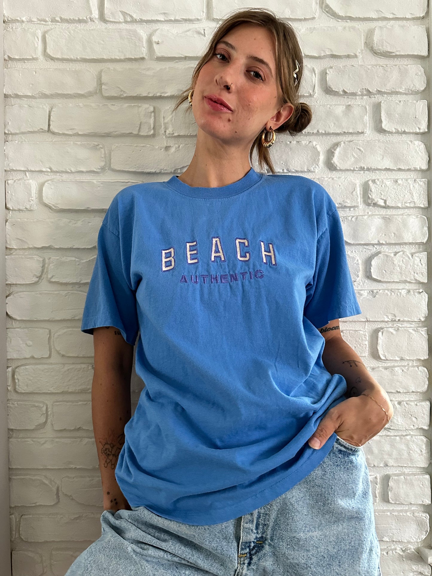 Beach Authentic Embroidered Tee (M)