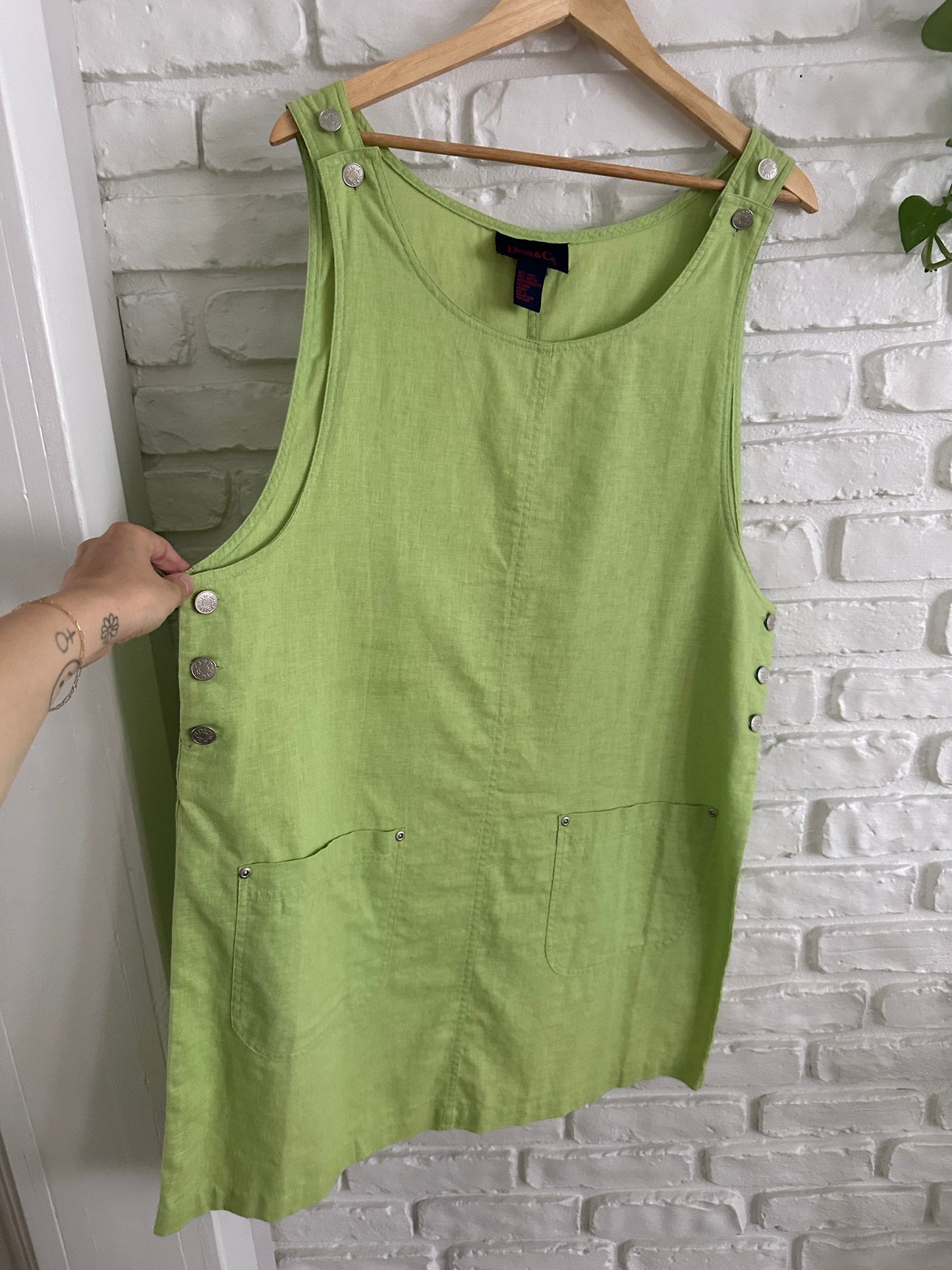 Green Linen Dress (L/XL)