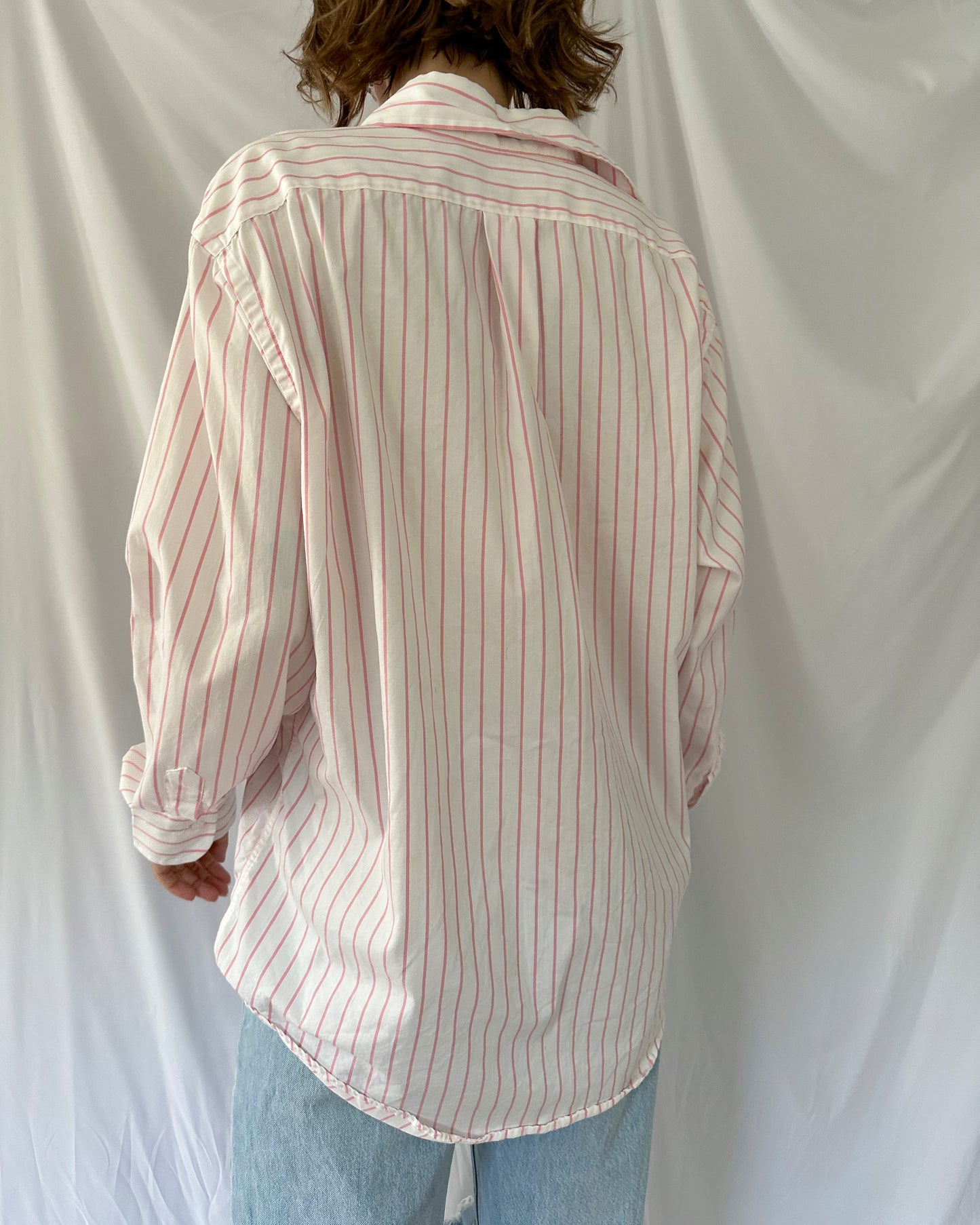 Pink Pinstripe Button Down (XL/2XL)