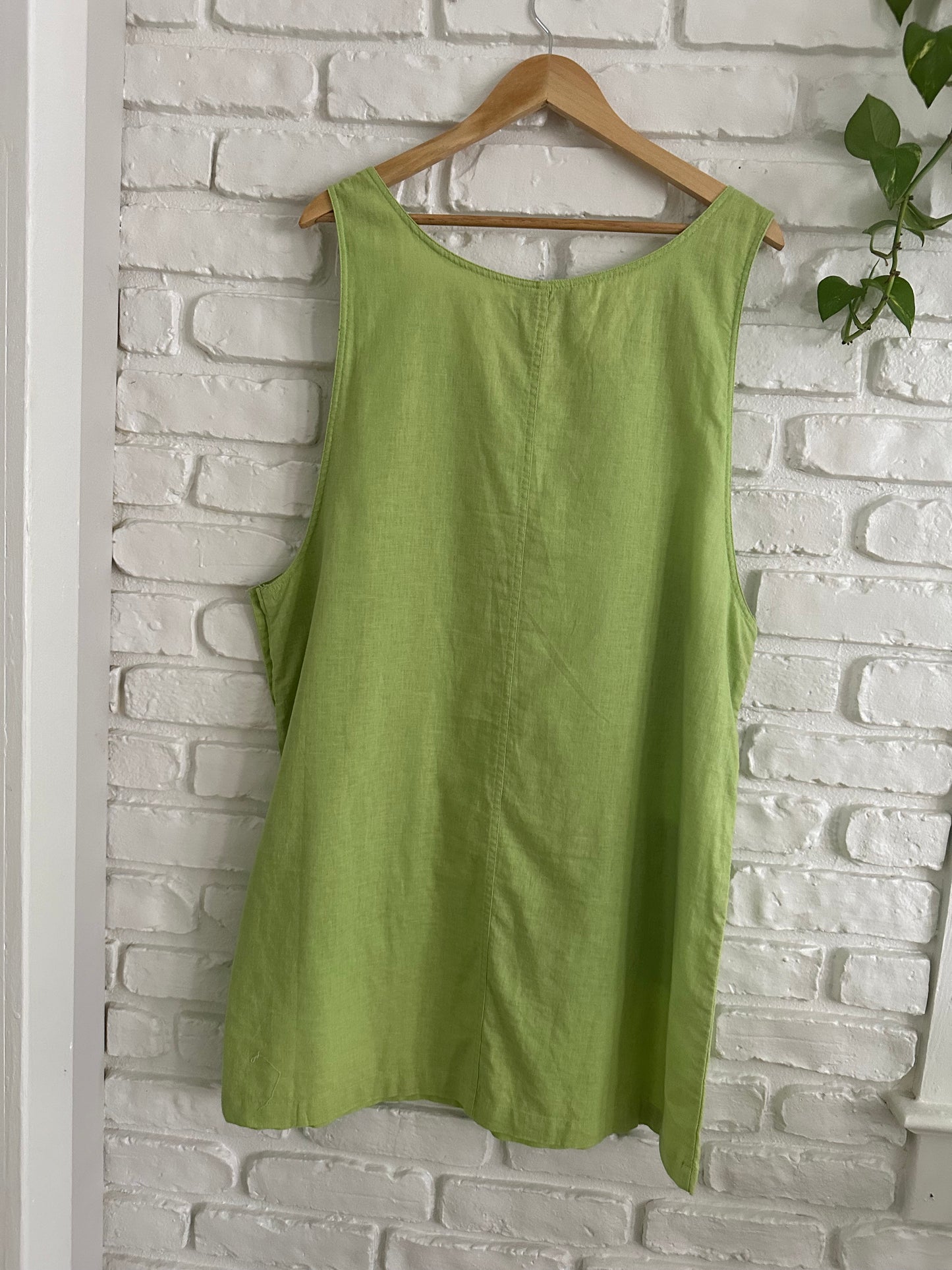 Green Linen Dress (L/XL)