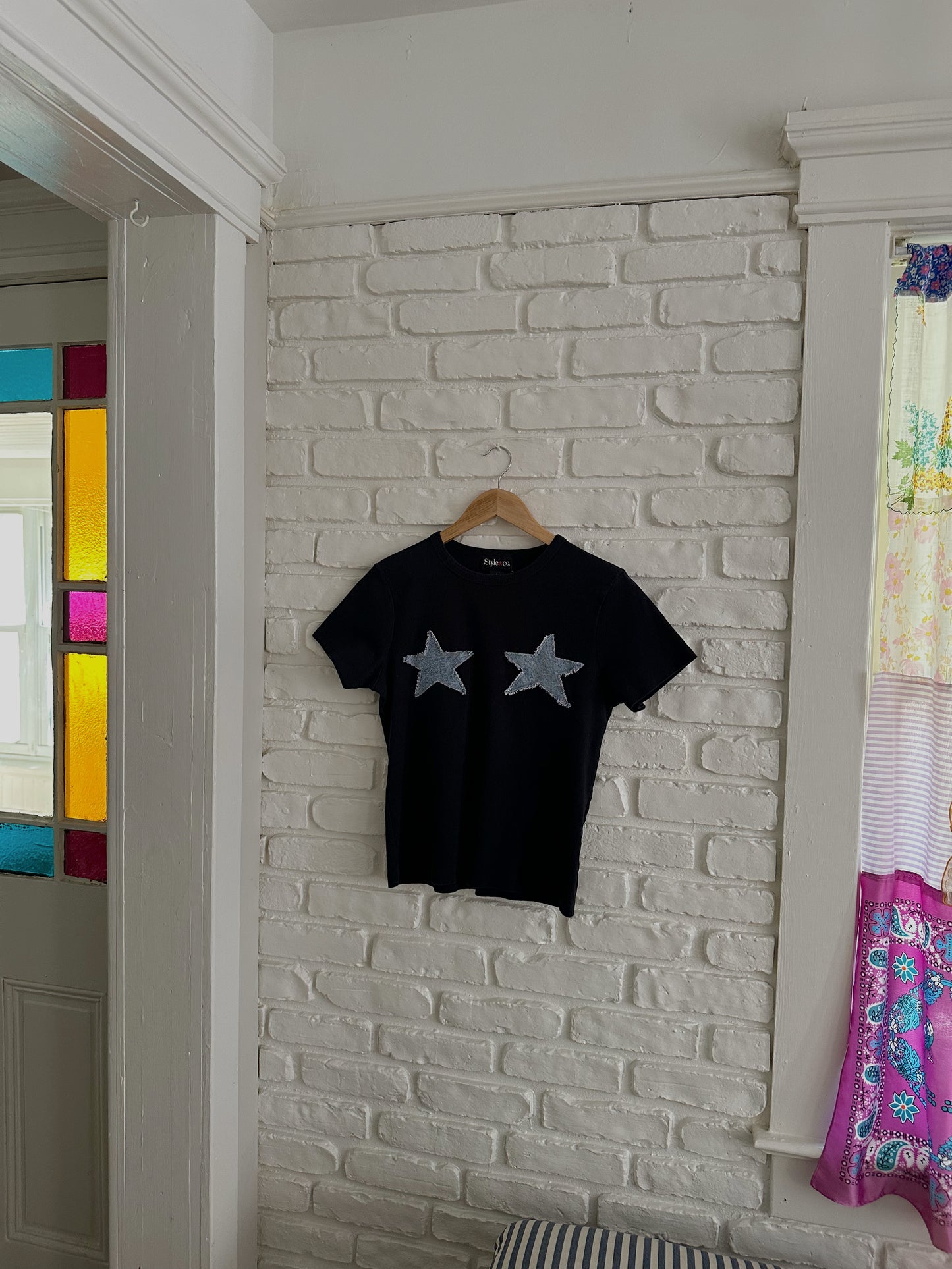 Upcycled Star Titties Tee (L)