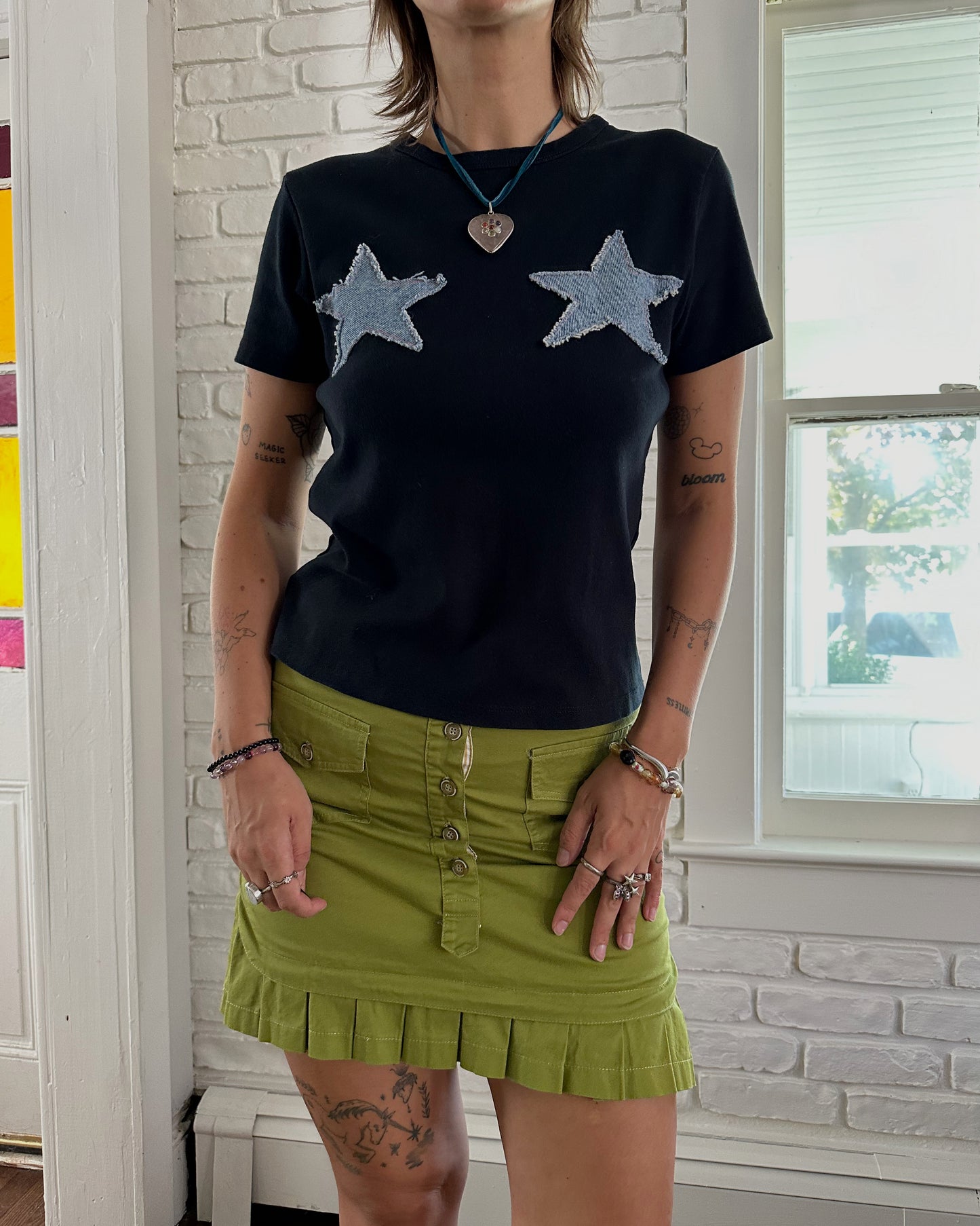 Upcycled Star Titties Tee (L)