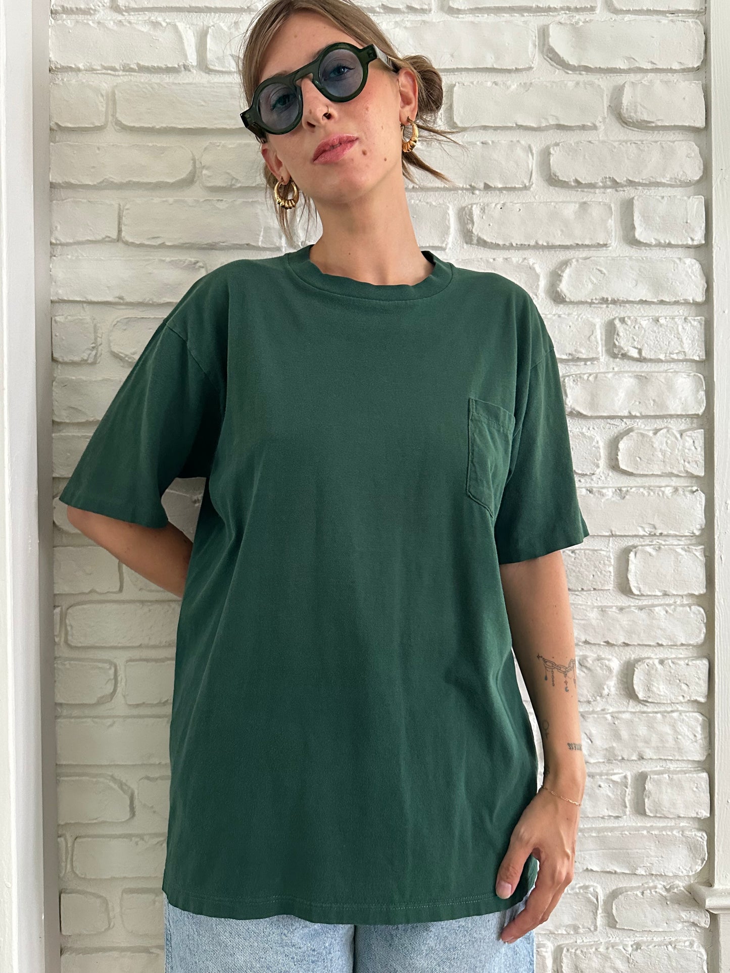 Green Pocket Tee (L)