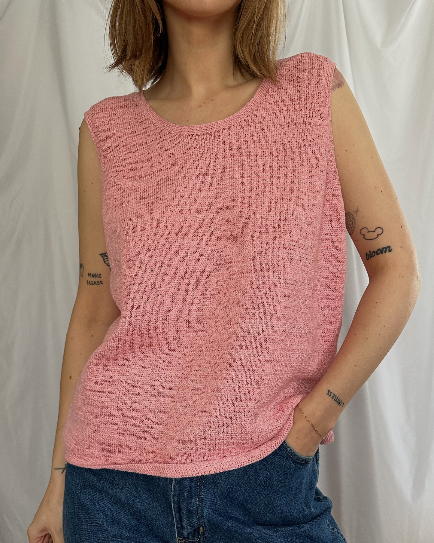 Pink Sweater Tank (L)