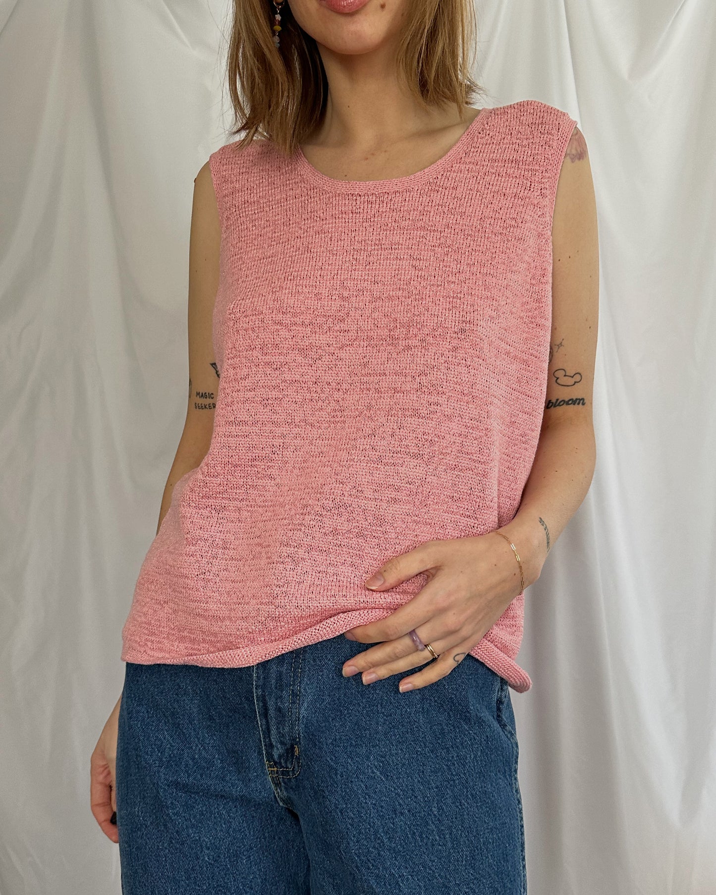 Pink Sweater Tank (L)