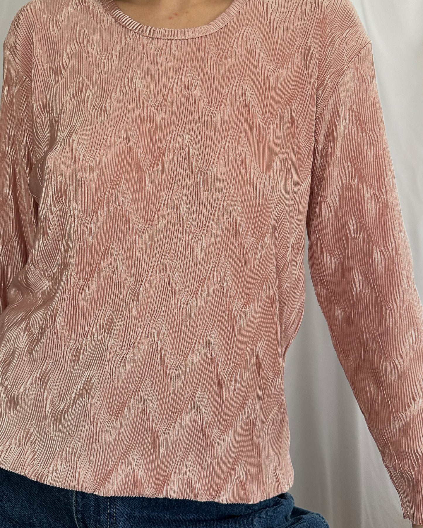 Dusty Pink Textured Top (M/L)